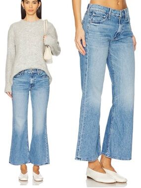 NWT MOTHER SUPERIOR Jeans Bookie Flood Dean’s List Blue Size 24